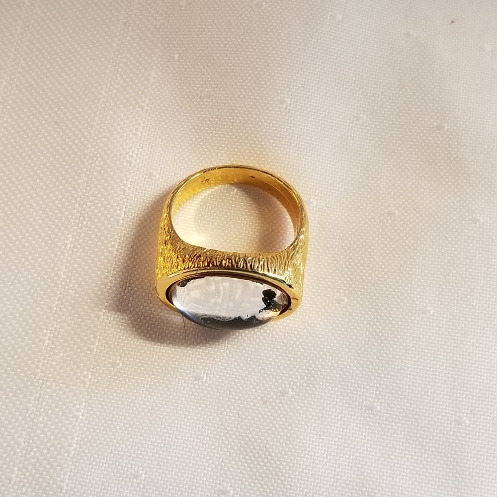 Tourmaline Ring Gold Tone - Picture 3 of 6